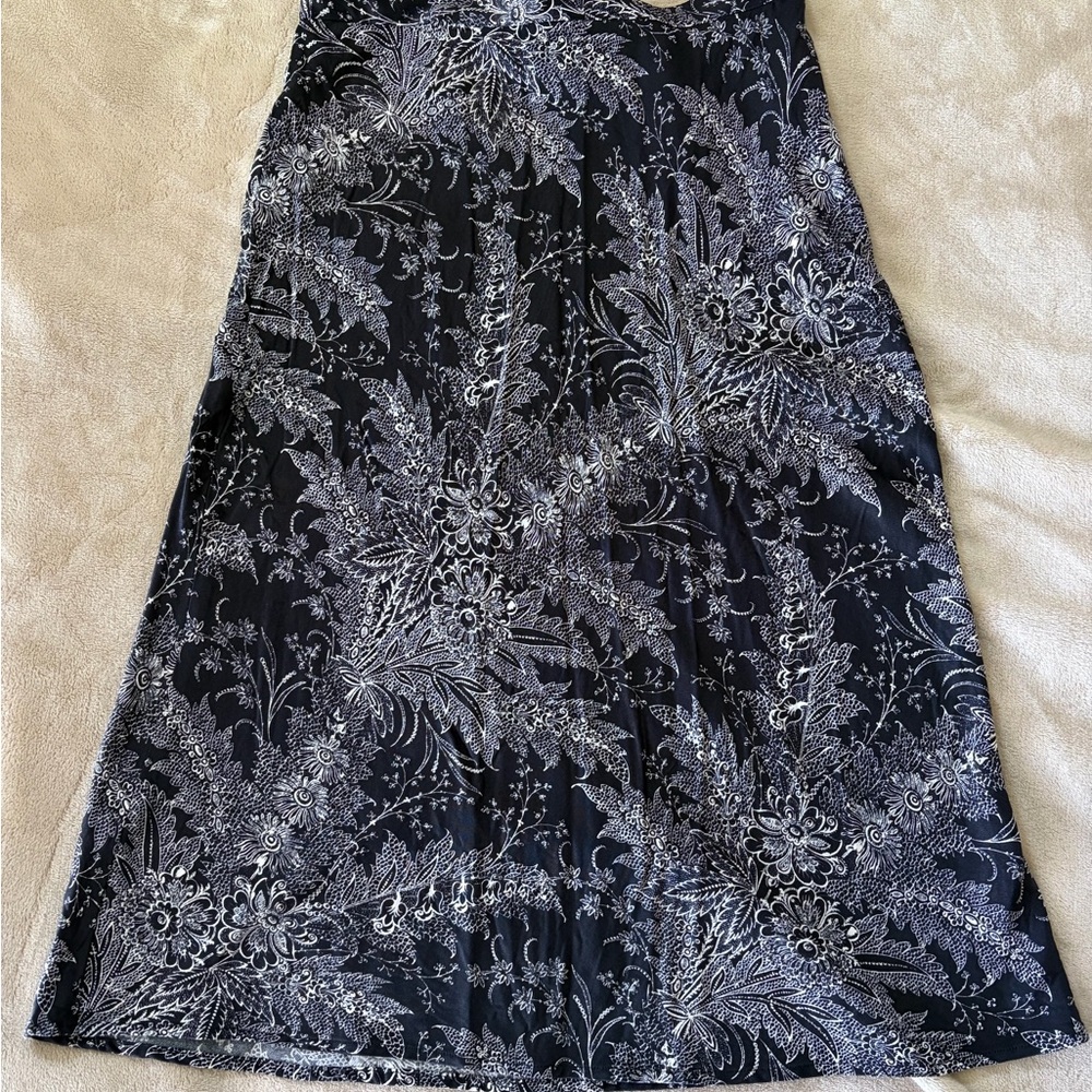 Anthropologie Bias Satin Midi Skirt Floral
